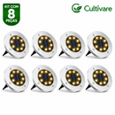 Luzes Solares para Jardim com 8 LEDs À prova d'água IP65 - Para Gramado, Interior, Pátio, Decoração 🔥